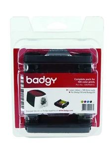 Color Ribbon and Cards Kit for 100 Prints - Badgy100 and Badgy200 Compatible - Picture 1 of 3