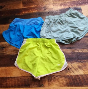 Girls Nike Short Lot 3 pairs of girls running shorts size large womens s and xs - Picture 1 of 10