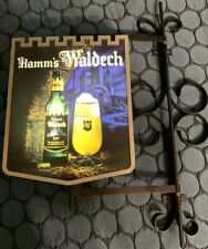 RARE Vintage 1960s-70s Hamm’s Waldech Beer 2-sided Lighted Sign. Lights Work!