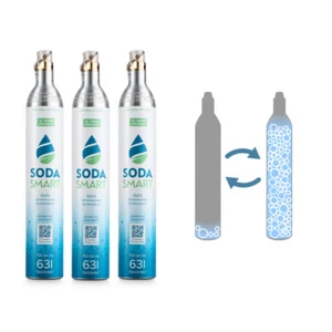 Zylinder für SodaStream (Crystal) 60L Voll Kohlensäure 425g Füllung Tauschbox - Bild 1 von 10