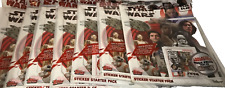 6 x Star Wars Trading Cards Starter Pack folder and Sticker Pack    FREE POSTAGE