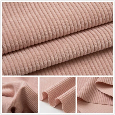 8 Wales Plain Corduroy Fabric Thick Coat Pants Sewing Material DIY Cloth Craft - Image 1 of 4