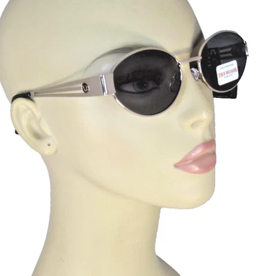 Gafas de sol TRUE RELIGION Granny marco de metal plateado brazos recortados logotipo de templo BOHO Foto 1 de 4
