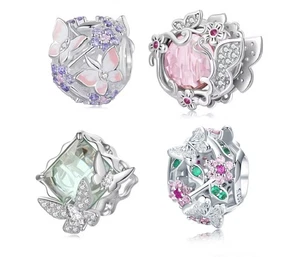 Charm Anhänger passt zu Pandora Armband 925 Sterling Silber Schmetterling - Bild 1 von 14