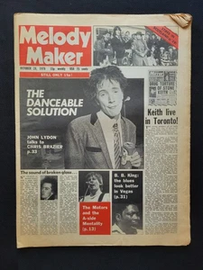 Melody Maker UK Zeitung, 28.10.1978, Sid Vicious, BB King, John Lydon, Motor - Bild 1 von 16