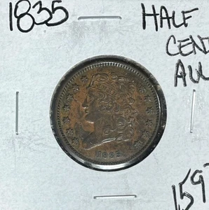 1835 CLASSIC HEAD HALF CENT ~ AU ~NICE COIN~ - Picture 1 of 2