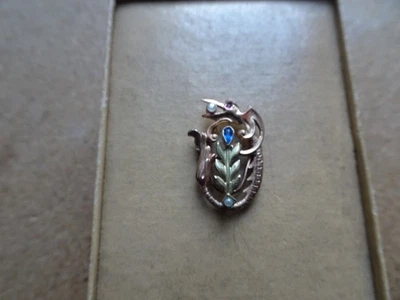 Ancien Superbe Coulant de Sautoir Coulisseau Oiseau  Perle dans le Bec Fleurs... - Photo 1/4