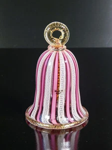 ⚜️ GLOCKE MUNDGEBLASENES GLAS MURANO SPANPHIR MIT SCHUPPEN GOLD GLASS ART - Bild 1 von 6