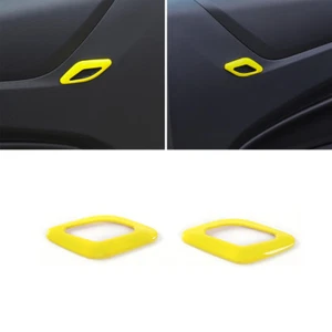 Yellow ABS Interior Door Stereo Speaker Ring Cover Trim for Chevrolet Camaro 17+ - Picture 1 of 8
