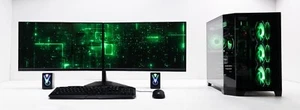 Gaming PC Setup Bundle 2x23" Monitor i5 8600 16GB DDR4 512M.2+2 TB HD RTX 3050 - Picture 1 of 8