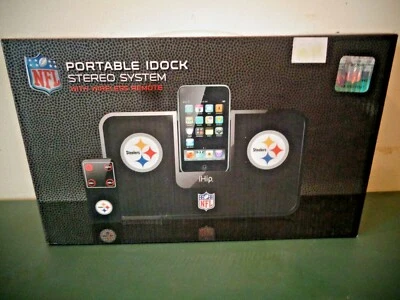 NUEVO SISTEMA ESTÉREO IHIP NFL STEELERS PORTÁTIL IDOCK CON CONTROL REMOTO INALÁMBRICO NUEVO EN CAJA Foto 1 de 3