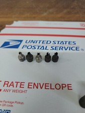 (5) 1950s Antique Schrader brass Tire valve caps Vintage Chevy Ford Hot Rod gm 3