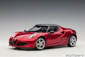 AUTOart 1/18 Alfa Romeo 4C Red Diecast Car Model Toy Gift - Picture 1 of 6