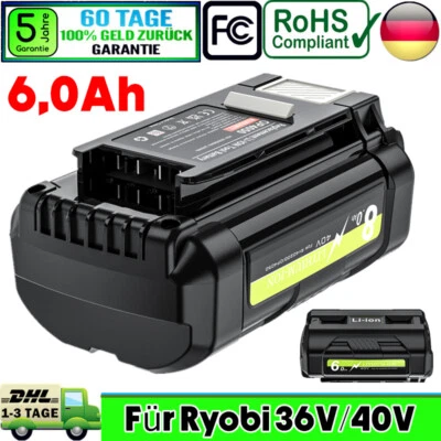 MARKENLOS Batería para Ryobi 36V 6,0Ah BPL3650D BPL3640D OP4015 OP4026 OP4050 BPL3626D2 40V