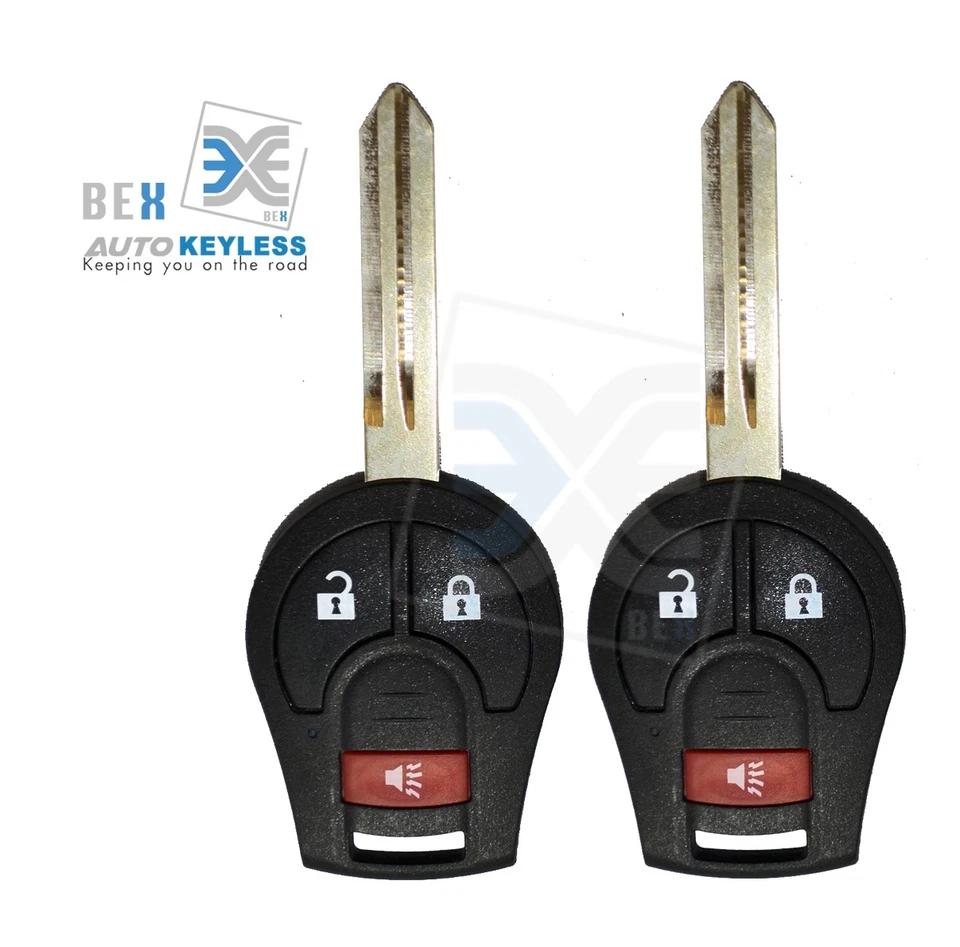 2 Llaveros de repuesto para llave de entrada sin llave aptos para Nissan JUKE 2011-2013 Foto 1 de 1