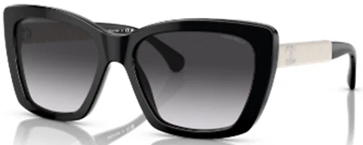NUEVO | CHANEL | 5476QA 1082S6 | 57 | NEGRO - PATILLAS BLANCAS | GRIS DEGRADADO Foto 1 de 4