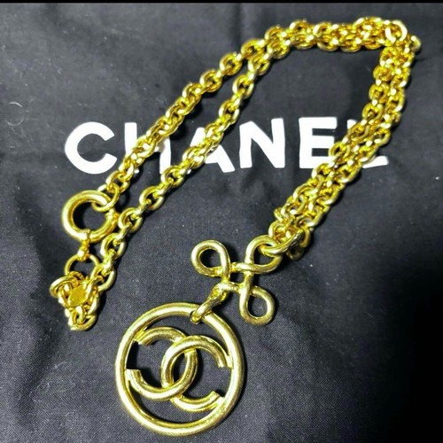 Collana Chanel Coco Mark 93P GP oro con scatola Jp