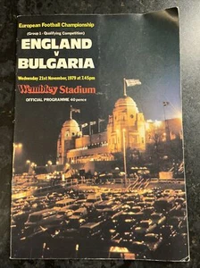 INGLATERRA V BULGARIA - 21 NOV 1979 - Imagen 1 de 2