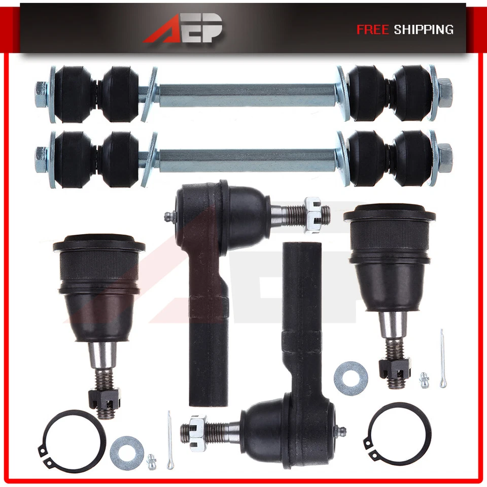 6 件适用于 2003 - 2015 年雪佛兰 Express 3500 前后领带杆球接头 — 第 1/1 张图片