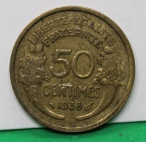 1938 France 50 Centimes - Picture 1 of 2