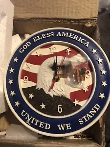 Patriotic Quartz Clock - God Bless America! - Picture 1 of 3