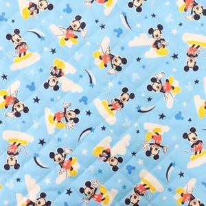 NUEVO Saxo Disney Mickey Mouse Azul Acolchado Tela 105 x 50 cm Oficial Japón - Imagen 1 de 3