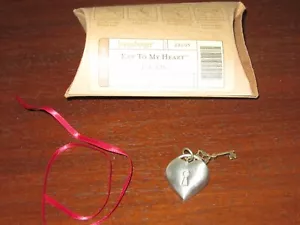 Longaberger VALENTINE Key to My Heart New TIE ON ONLY  - Picture 1 of 3