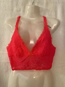 VICTORIA SECRET NUEVO BRALETTE DE ENCAJE ROJO ESPALDA DEPORTIVA TALLA GRANDE - Imagen 1 de 5