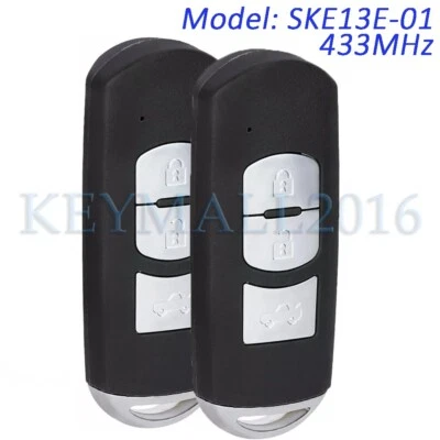 2 SKE13E-01 Smart Remote Key Fob for Mazda 3 6 2014 15 2016 2017 CX-5 2018 2019 Foto 1 de 4