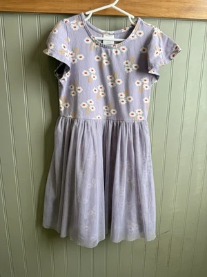 Vestido floral de tul manga acampanada Hanna Andersson para niñas talla 120 EE. UU. 6/7 Foto 1 de 3