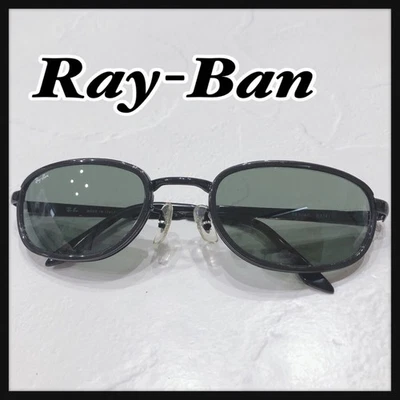 Ray Ban Ray Ban Sunglasses Eyewear Black Black Frame Metal Frame Green Lens RB30 - image 1 of 4