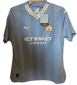 MANCHESTER CITY FOOTBALL SHIRT 2023-2024 PUMA JERSEY ORIGINAL SIZE L - Picture 1 of 11