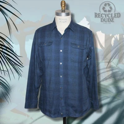 Camisa de franela grande SOMBREADA KUHL para hombre azul a cuadros senderismo aventura al aire libre Foto 1 de 4