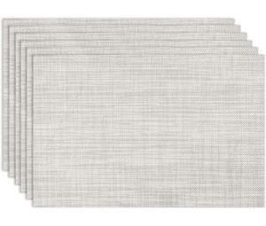 Placemats Set of 6 Washable Indoor/Outdoor Vinyl Place Mats for Dining Table ... - Picture 1 of 6