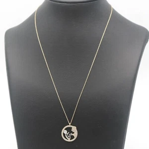 Kette Anhänger 585 Gold 14 KT Bicolor Geburt Geschenk Baby 42 cm Wert 470,- - Bild 1 von 7