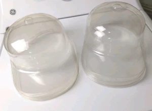 2 fundas protectoras para cúpula con camilla de sombrero de plástico transparente modelador de sombreros almacenamiento protección - Imagen 1 de 2