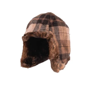 Cappello cabrio in pelle berretto da pilota berretto in pelle berretto in pelliccia pelliccia trapper leather cap - Foto 1 di 5