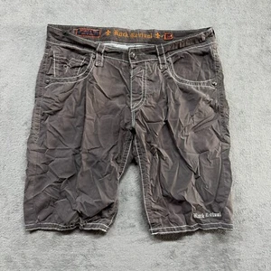 Rock Revival Shorts Herren grau gemessen 39x12 gesticktes Logo - Bild 1 von 8