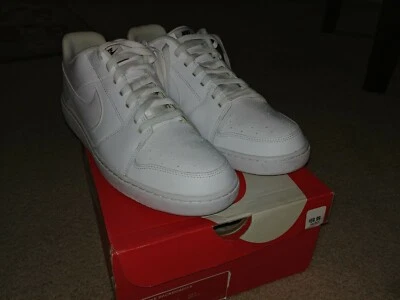 Nike Backboard II Mens 13 White Patent Basketball Air Force Sneakers 487657 100 - Image 1 of 4