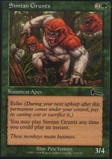MTG magic cards 4x x4 Light Play, English Simian Grunts Urza's Legacy