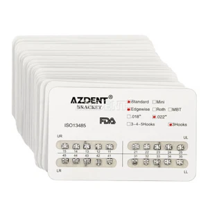 5 Packs Dental Metal Bracket Orthodontic Standard Edgewise 022 Hook 3 AZDENT - Picture 1 of 23