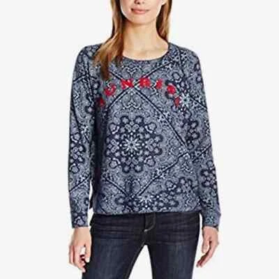 SUNDRY Navy Sunrise Flock Raglan Sweater-M - Изображение 1 из 4
