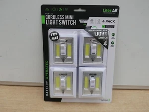 LitezAll 21852 cob led cordless mini light switches x 4 - Picture 1 of 2