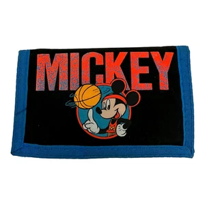 Vintage Mickey Mouse Classic Wallet RARE Hook & Loop Tri Fold Basketball DISNEY - Picture 1 of 4