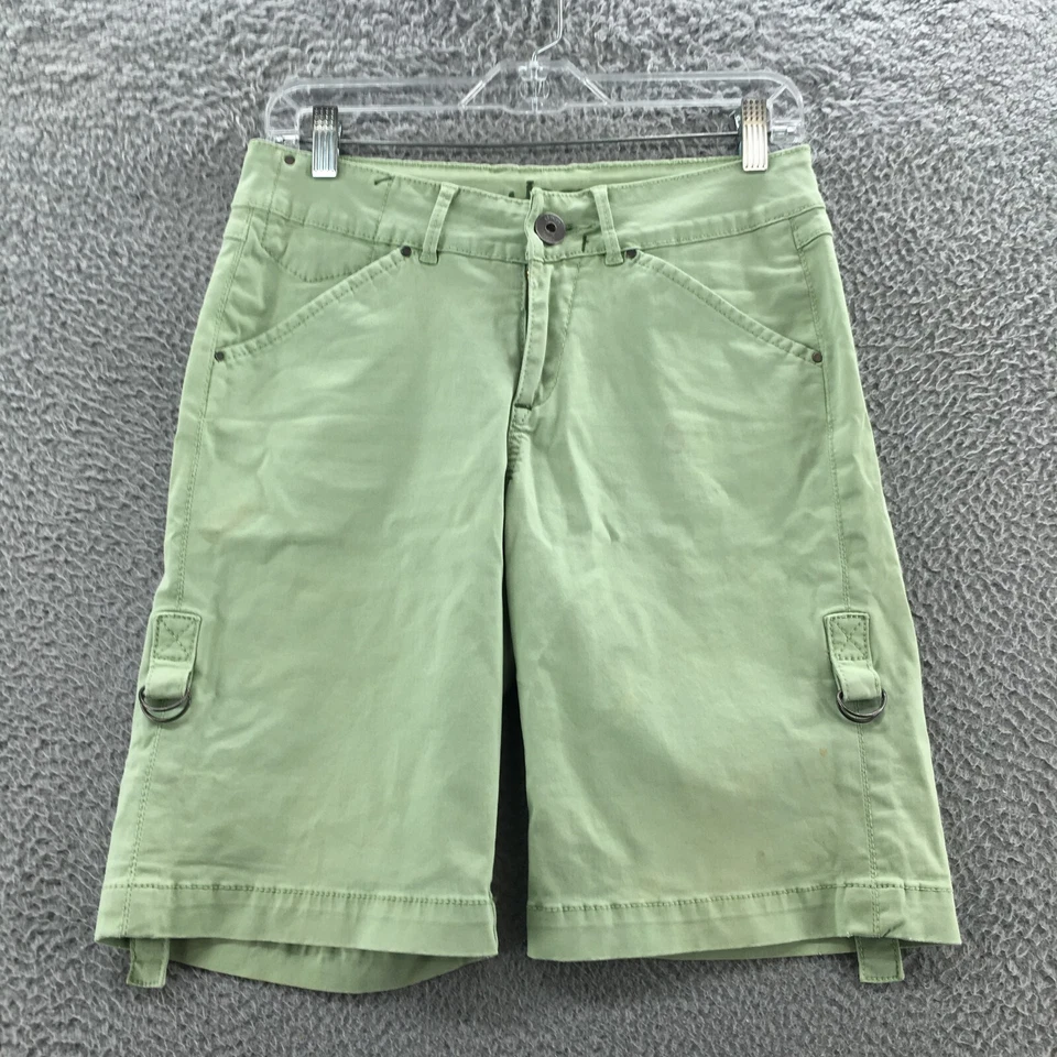 Bermudas elásticas Jag para mujer 4 (30x10,5 reales) verde mezcla de algodón tiro medio Foto 1 de 4
