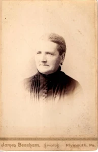 ANTIQUE - LADY - BEACHANM PLYMOUTH PA - CABINET PHOTO - VERY GOOD - Picture 1 of 1