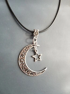 Collana  LUNA Celtica STELLA ciondolo ARGENTO TIBETANO - Immagine 1 di 3