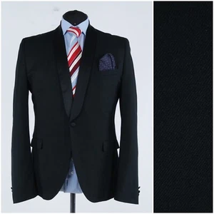 Mens Black Tuxedo Blazer 40R UK Size H&M Sport Coat Jacket - Picture 1 of 13