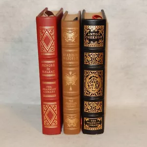 3 Limited Ed FRANKLIN LIBRARY Anton CHEKHOV Honore De BALZAC Vladimir NABOKOV - Foto 1 di 10