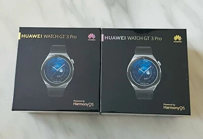 HUAWEI WATCH GT 3 Pro 46.6mm Titanium Case Black Fluoroelastomer Band New Sealed - Image 1 of 4